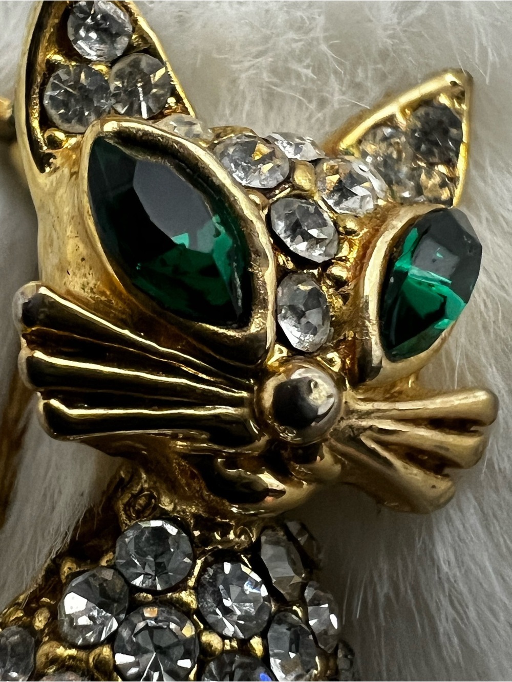 Vintage Sphinx Rhinestone Brooch - Picture 5 of 9